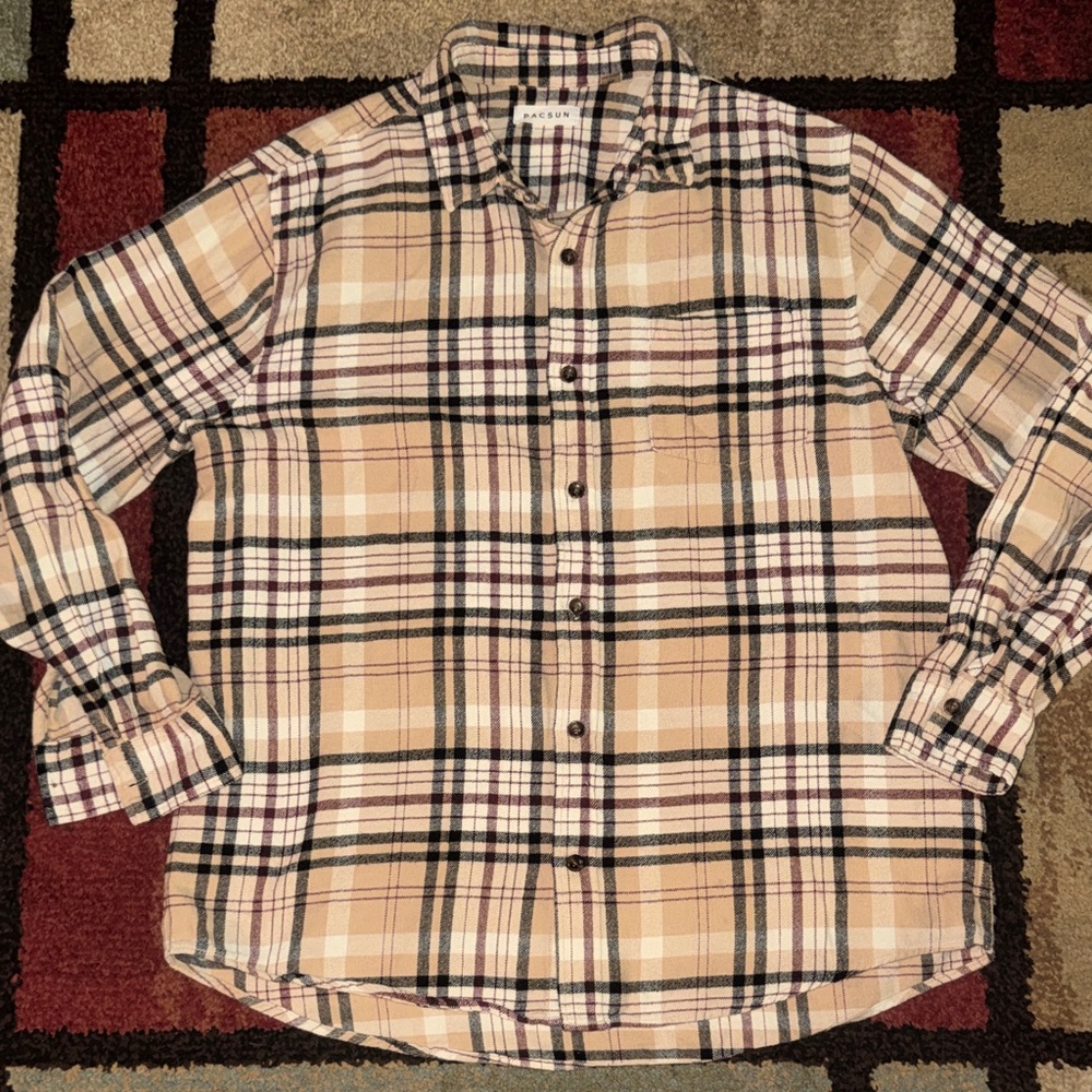 Mens PacSun Plaid Button‎ Up